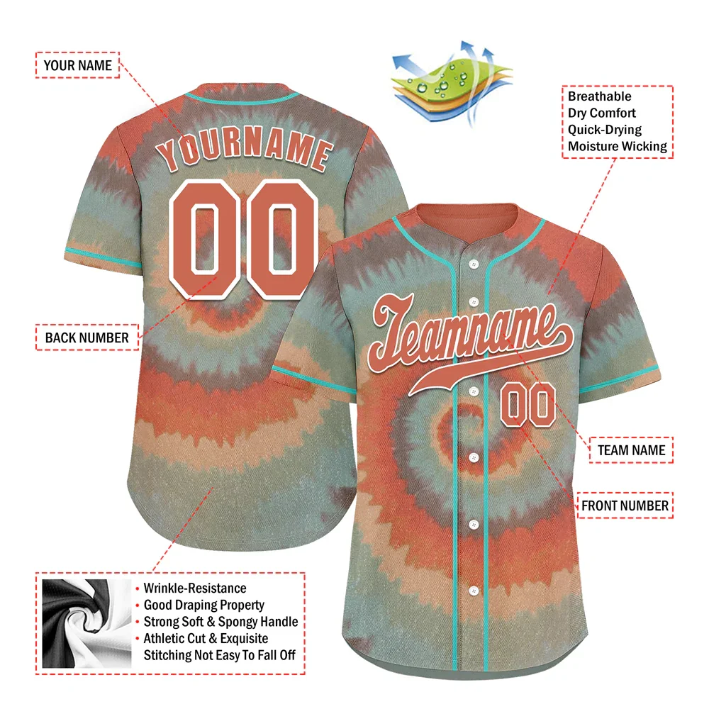 Custom Orange Tie Dye Orange Authentic Baseball Jersey BSBJ0a-bc0fbed - Coolcustomize