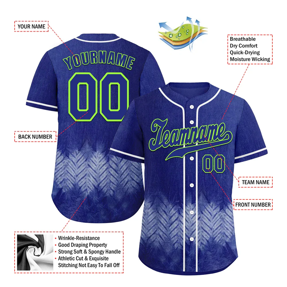 Custom Blue Tie Dye Blue Authentic Baseball Jersey BSBJ0a-bc0fbfa - Coolcustomize