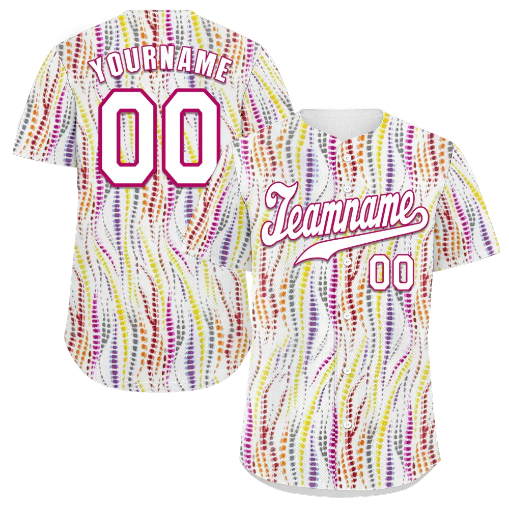 Custom Yellow Purple Tie Dye White Authentic Baseball Jersey BSBJ0a-bc0fbfc - Coolcustomize