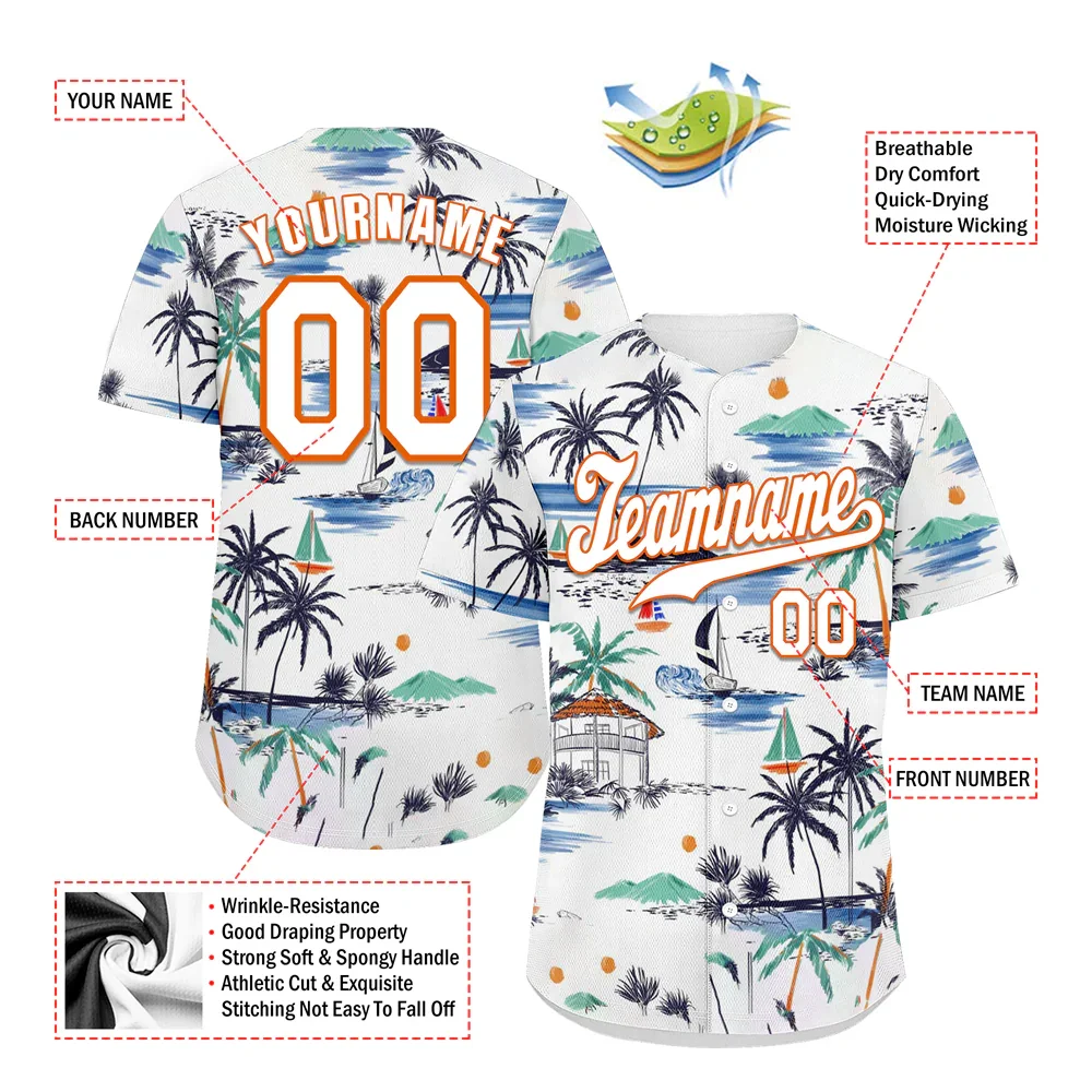 Custom White Hawaii White Authentic Baseball Jersey BSBJ0a-bc0fbff - Coolcustomize
