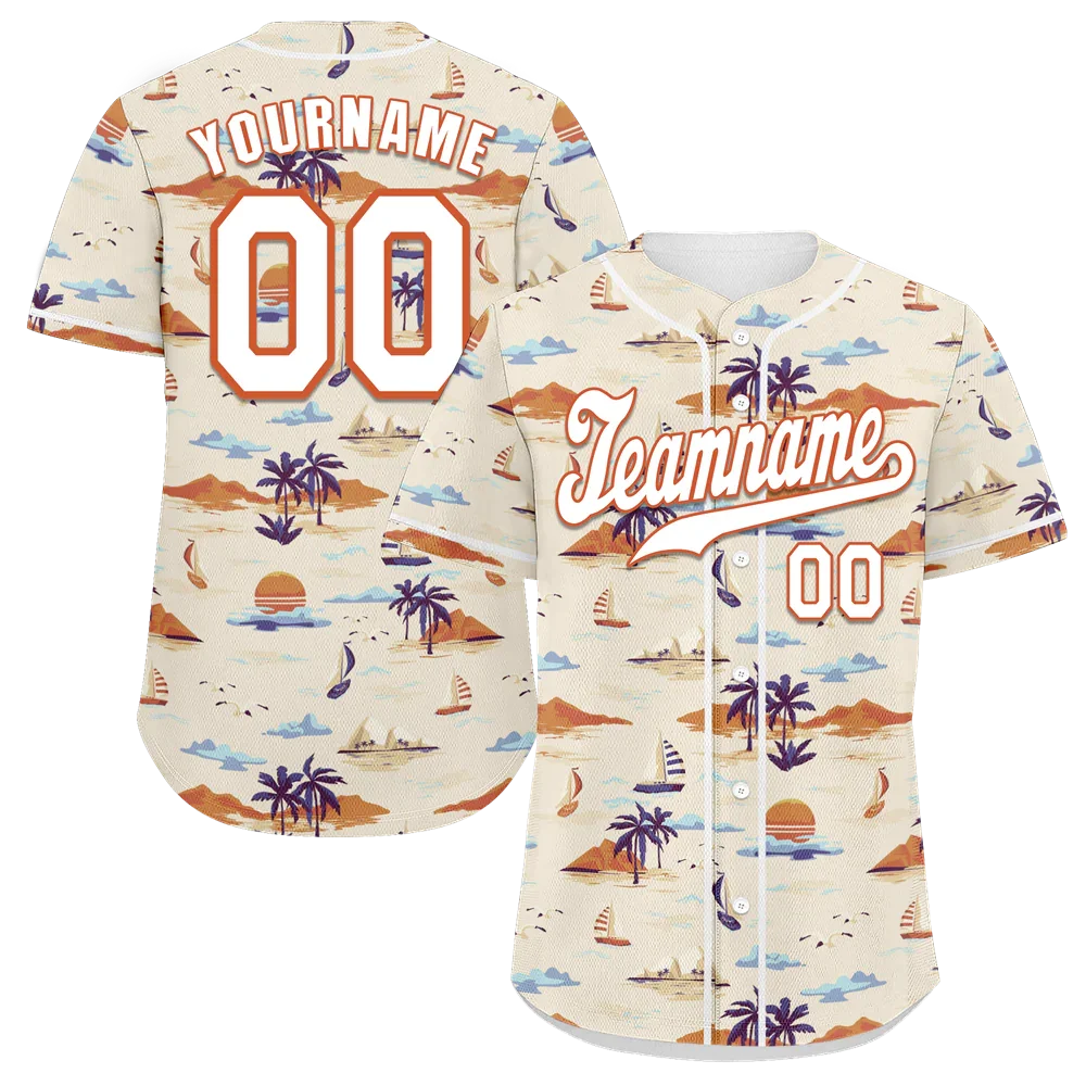 Custom Orange Hawaii White Authentic Baseball Jersey BSBJ0a-bc0fbf8 - Coolcustomize
