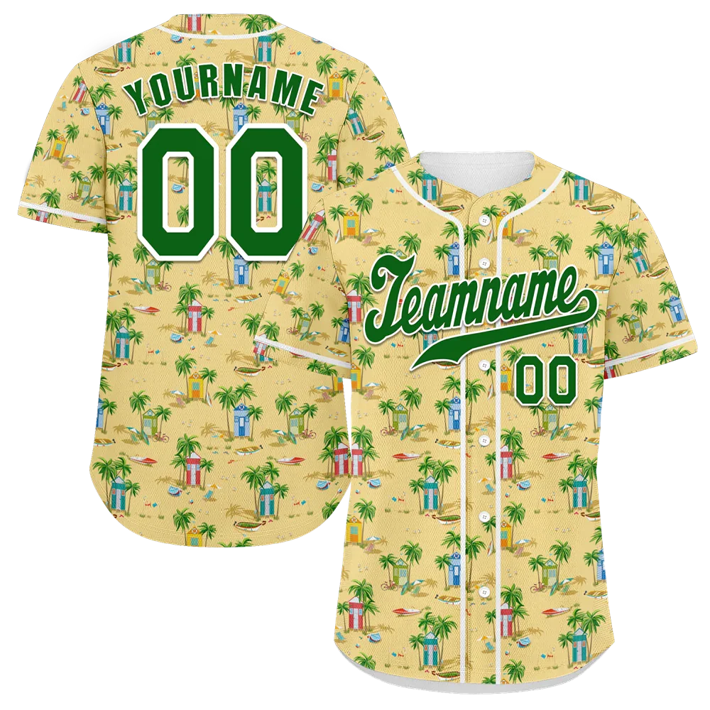 Custom Orange Hawaii Green Authentic Baseball Jersey BSBJ0a-bc0fb7b - Coolcustomize