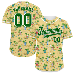 Custom Orange Hawaii Green Authentic Baseball Jersey BSBJ0a-bc0fb7b