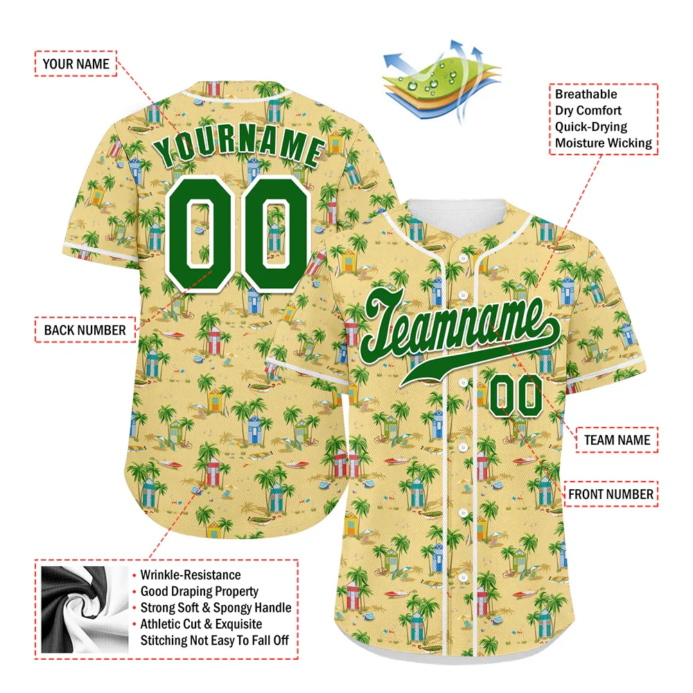 Custom Orange Hawaii Green Authentic Baseball Jersey BSBJ0a-bc0fb7b - Coolcustomize