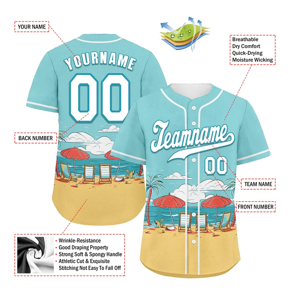 Custom Aqua Orange Hawaii White Authentic Baseball Jersey BSBJ0a-bc0fb7e - Coolcustomize