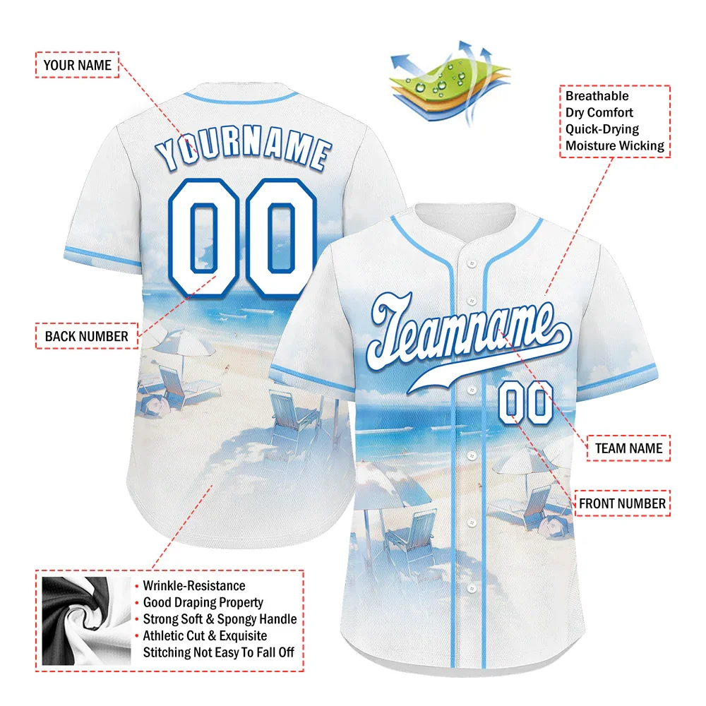 Custom White Blue Hawaii White Authentic Baseball Jersey BSBJ0a-bc0fb78 - Coolcustomize