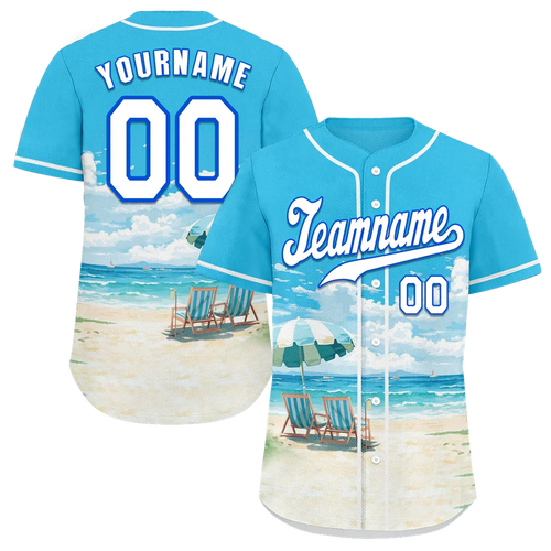 Custom Aqua Hawaii White Authentic Baseball Jersey BSBJ0a-bc0fb79 - Coolcustomize