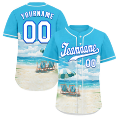 Custom Aqua Hawaii White Authentic Baseball Jersey BSBJ0a-bc0fb79