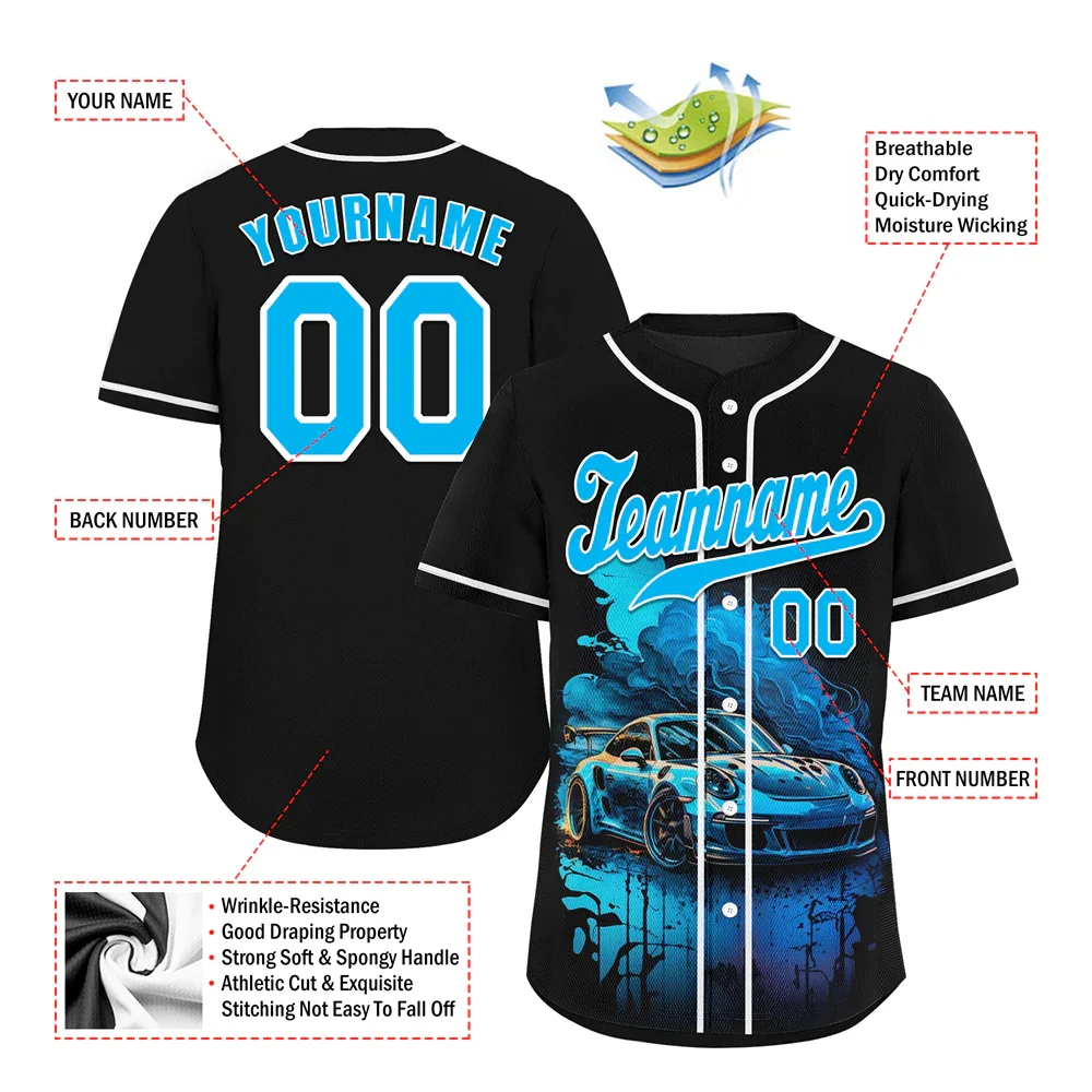 Custom Black Drift Fashion Aqua Authentic Baseball Jersey BSBJ0a-bc0fb8a - Coolcustomize