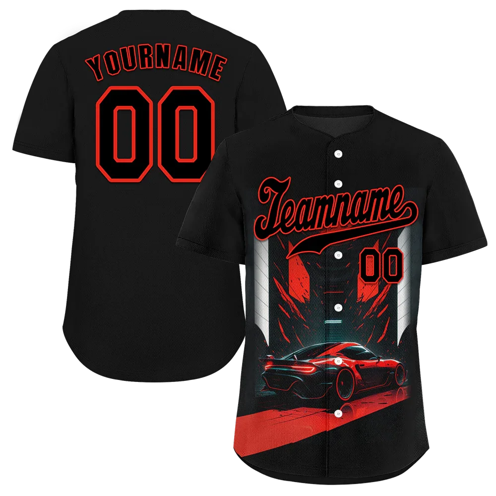 Custom Black Red Drift Fashion Black Authentic Baseball Jersey BSBJ0a-bc0fb8d - Coolcustomize