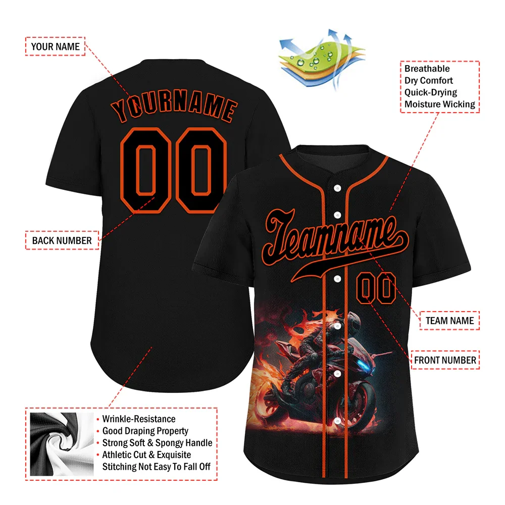 Custom Black Red Drift Fashion Black Authentic Baseball Jersey BSBJ0a-bc0fb8e - Coolcustomize