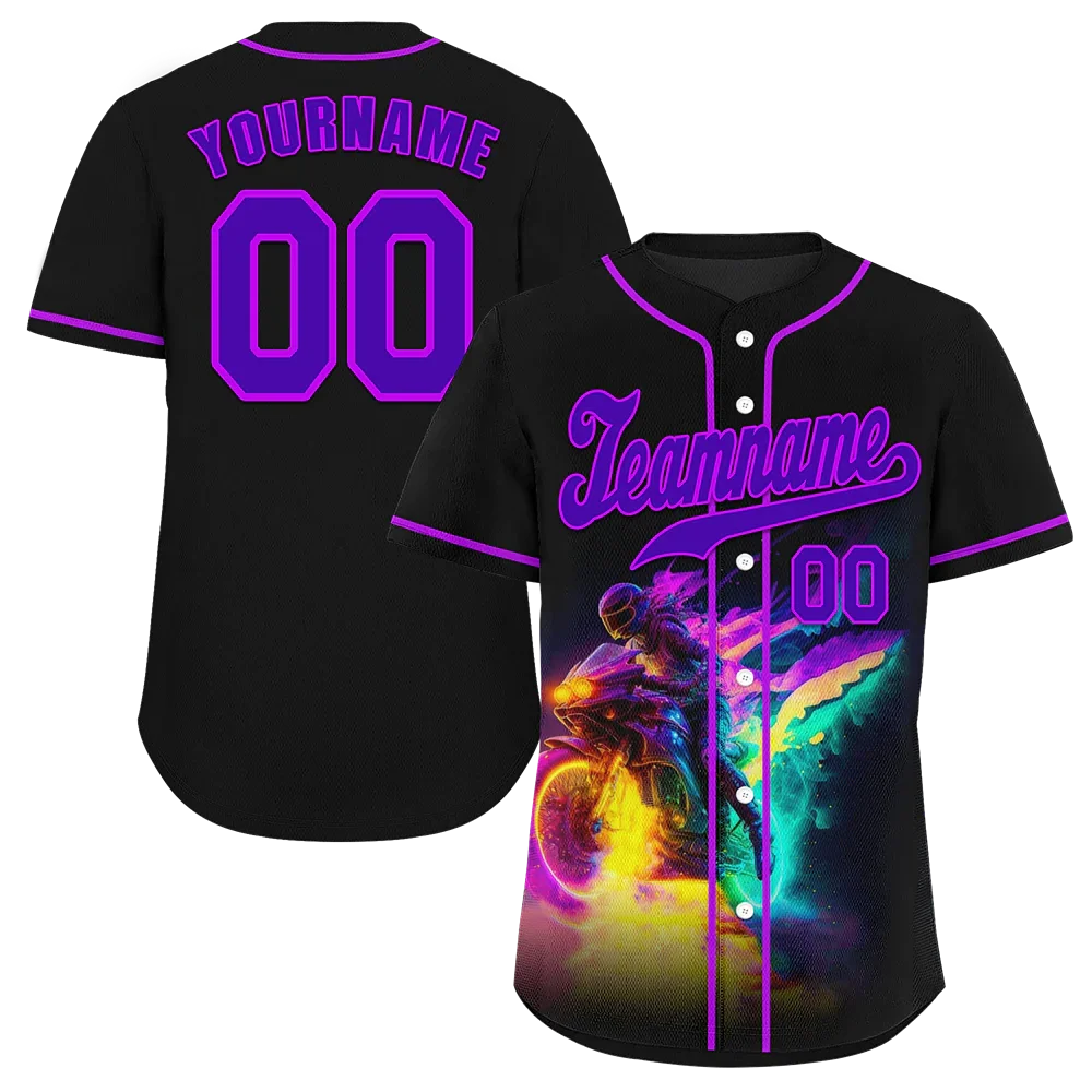 Custom Black Purple Drift Fashion Purple Authentic Baseball Jersey BSBJ0a-bc0fb88 - Coolcustomize