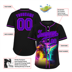 Custom Black Purple Drift Fashion Purple Authentic Baseball Jersey BSBJ0a-bc0fb88