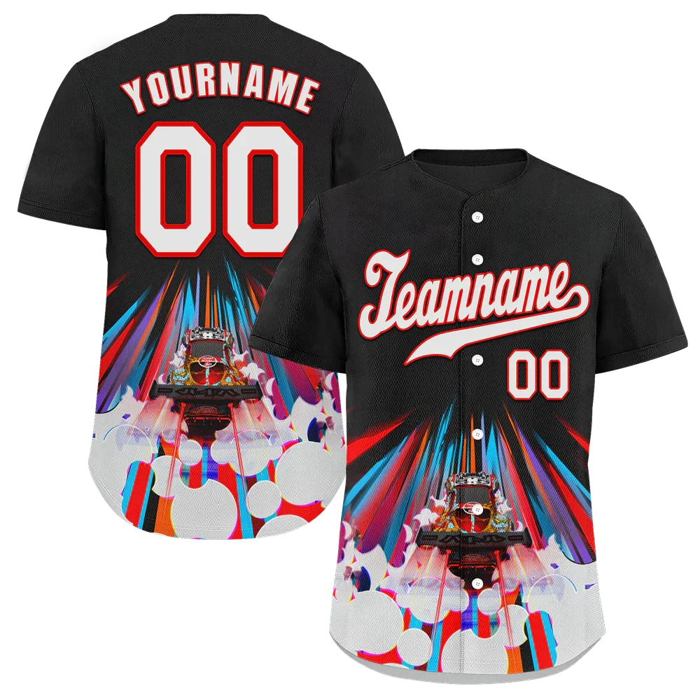 Custom Black White Drift Fashion White Authentic Baseball Jersey BSBJ0a-bc0fb90 - Coolcustomize