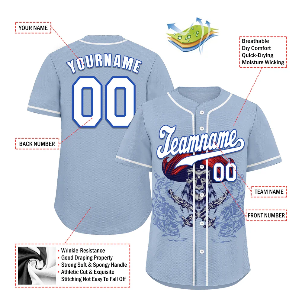 Custom Grey Skull Fashion White Authentic Baseball Jersey BSBJ0a-bc0fb9c - Coolcustomize
