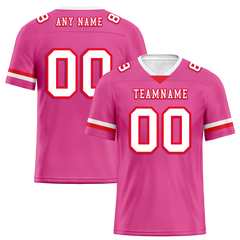 Custom Pink Classic Style White Personalized Authentic Football Jersey FBJ02-bc0f00b