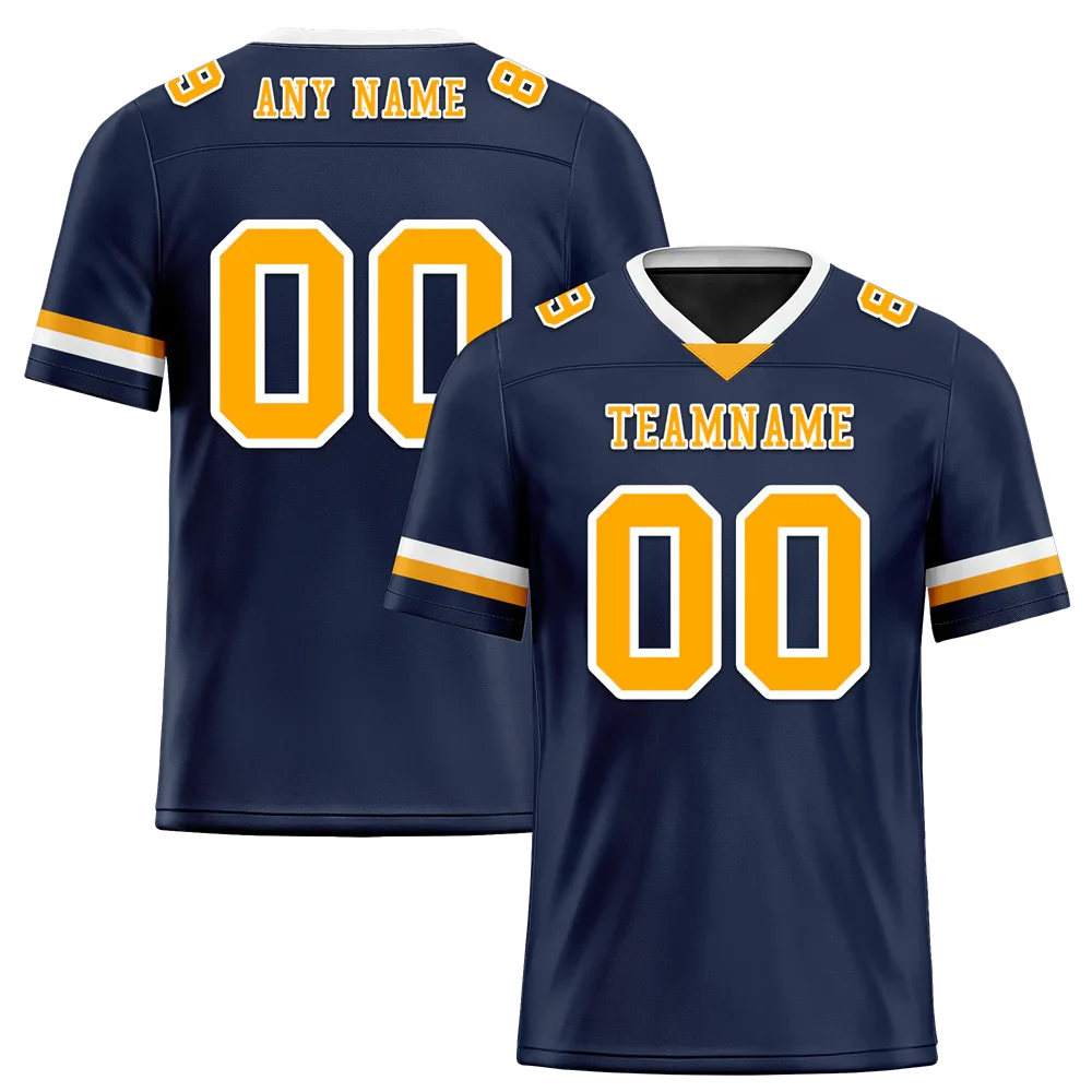 Custom Black Classic Style Orange Personalized Authentic Football Jersey FBJ02-bc0f00c - Coolcustomize