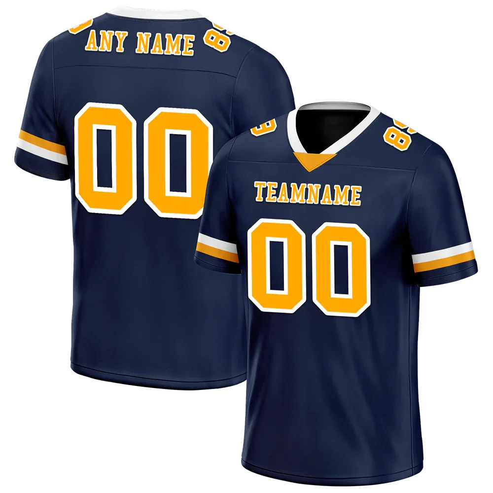 Custom Black Classic Style Orange Personalized Authentic Football Jersey FBJ02-bc0f00c - Coolcustomize