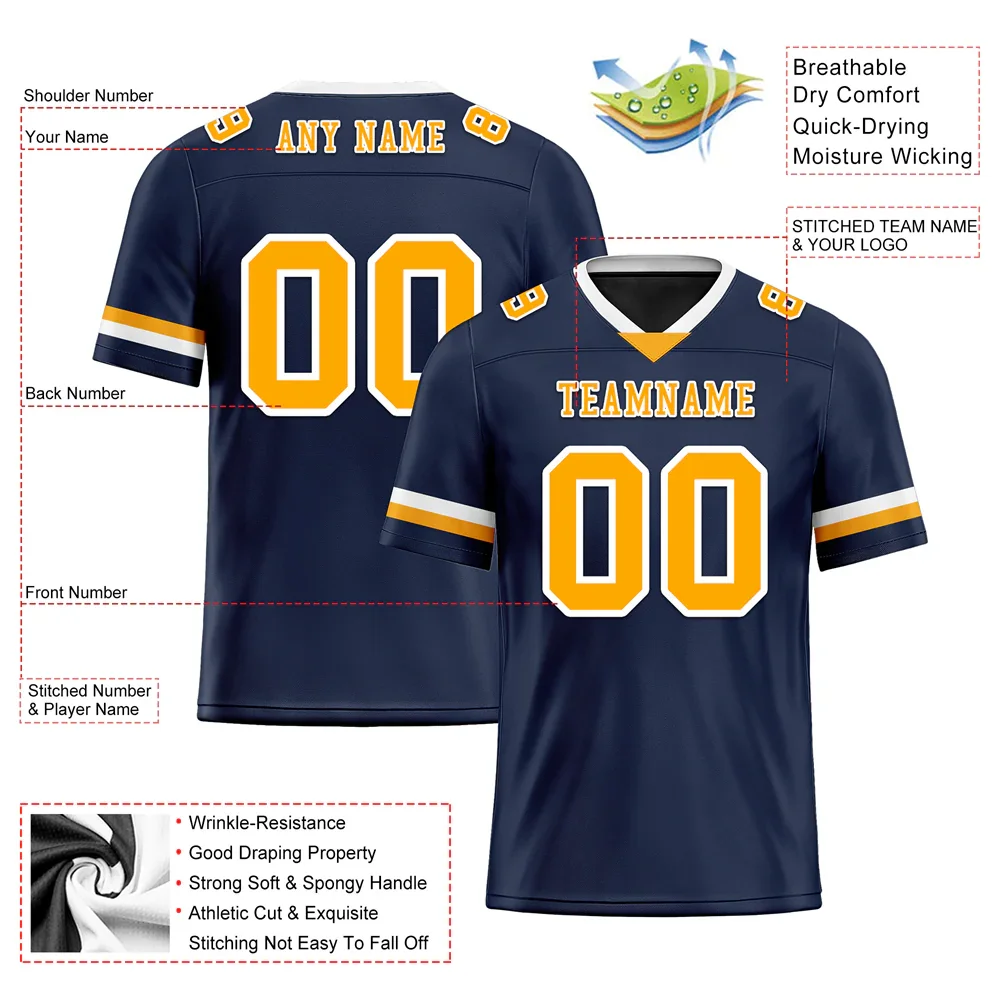 Custom Black Classic Style Orange Personalized Authentic Football Jersey FBJ02-bc0f00c - Coolcustomize