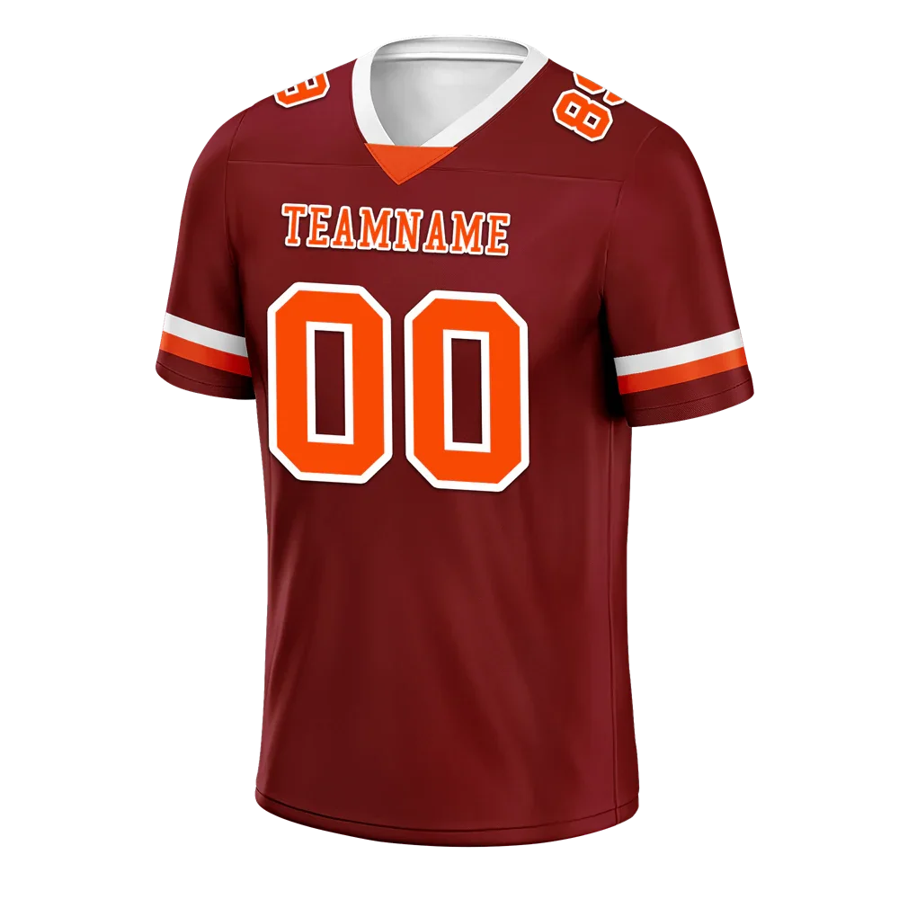 Custom Brown Classic Style Orange Personalized Authentic Football Jersey FBJ02-bc0f00d - Coolcustomize