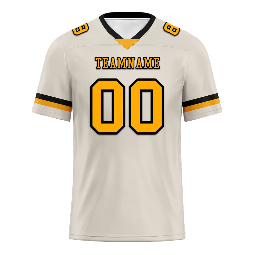 Custom Grey Classic Style Yellow Personalized Authentic Football Jersey FBJ02-bc0f00e - Coolcustomize