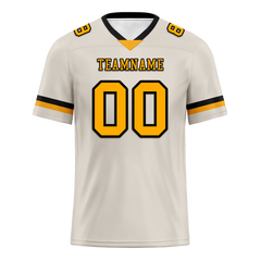 Custom Grey Classic Style Yellow Personalized Authentic Football Jersey FBJ02-bc0f00e