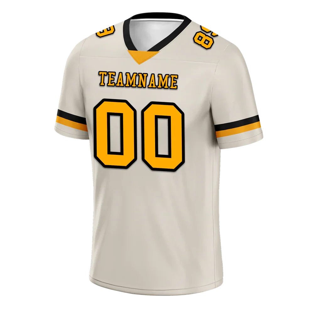 Custom Grey Classic Style Yellow Personalized Authentic Football Jersey FBJ02-bc0f00e - Coolcustomize