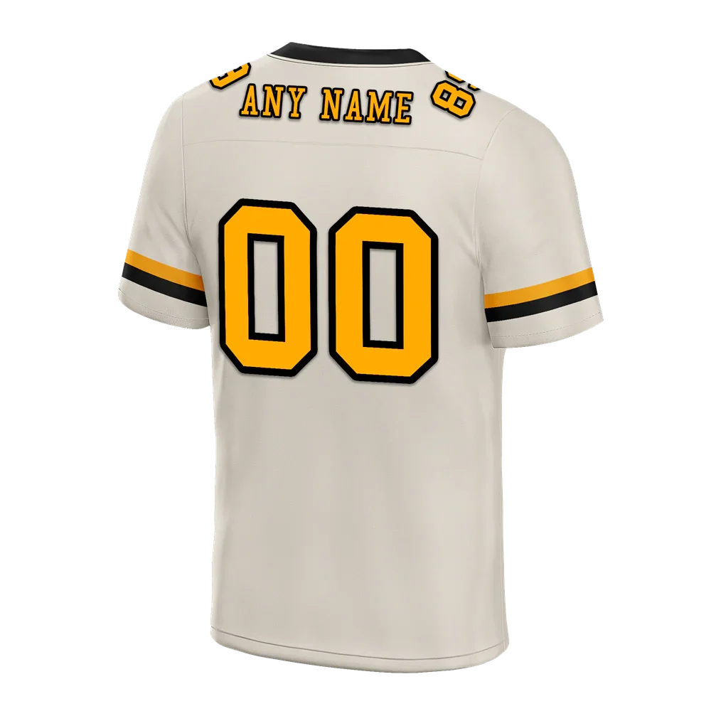 Custom Grey Classic Style Yellow Personalized Authentic Football Jersey FBJ02-bc0f00e - Coolcustomize
