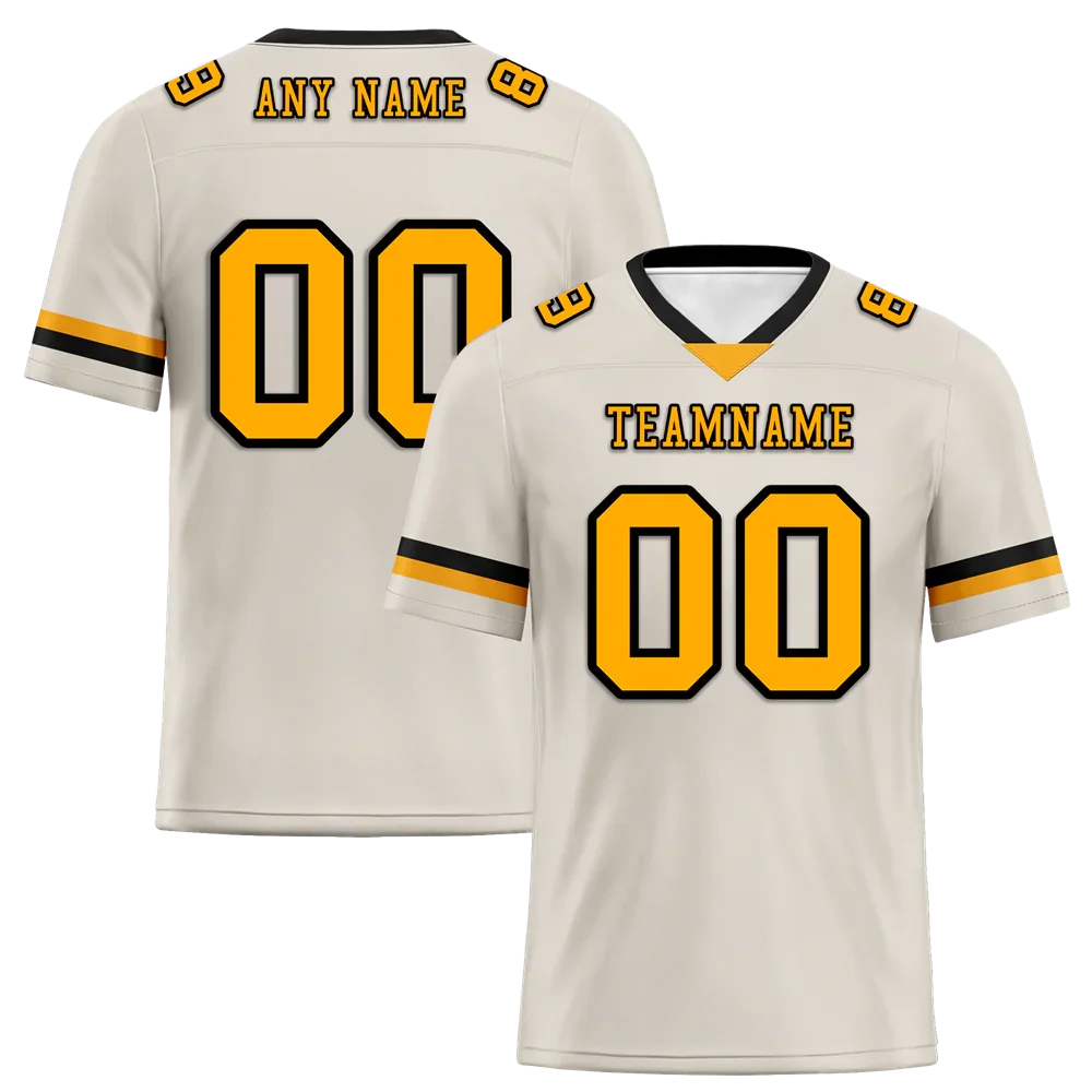 Custom Grey Classic Style Yellow Personalized Authentic Football Jersey FBJ02-bc0f00e - Coolcustomize