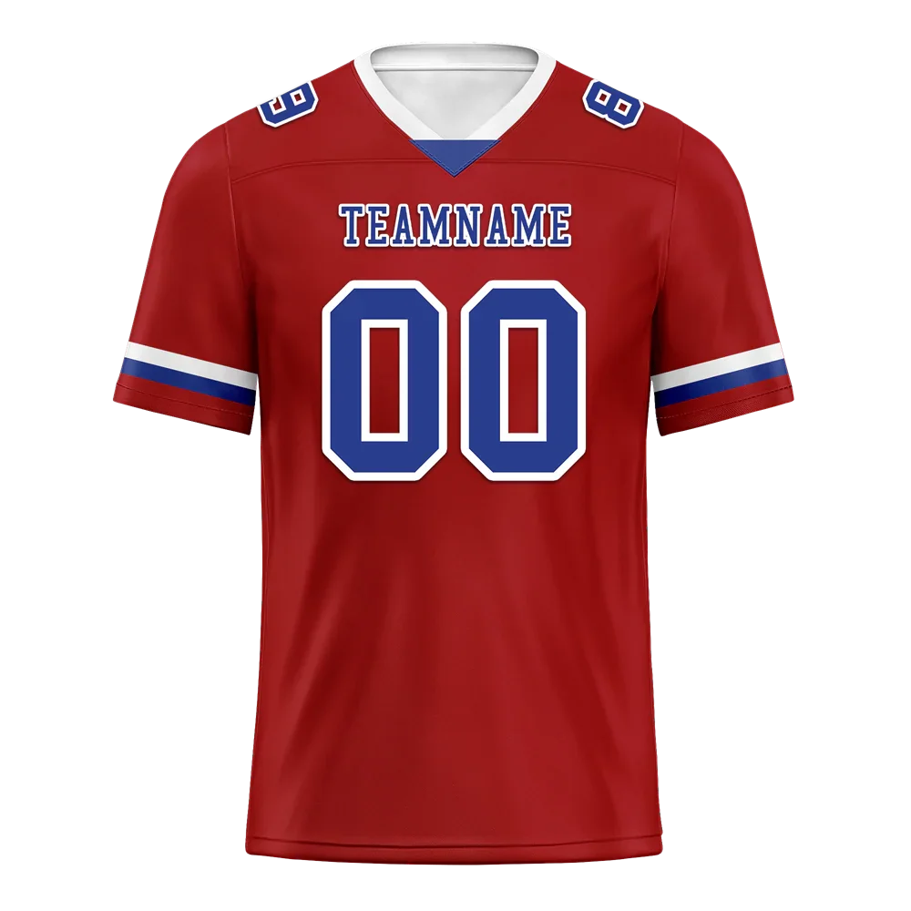 Custom Brown Classic Style Blue Personalized Authentic Football Jersey FBJ02-bc0f00f - Coolcustomize