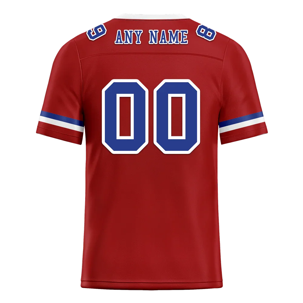 Custom Brown Classic Style Blue Personalized Authentic Football Jersey FBJ02-bc0f00f - Coolcustomize