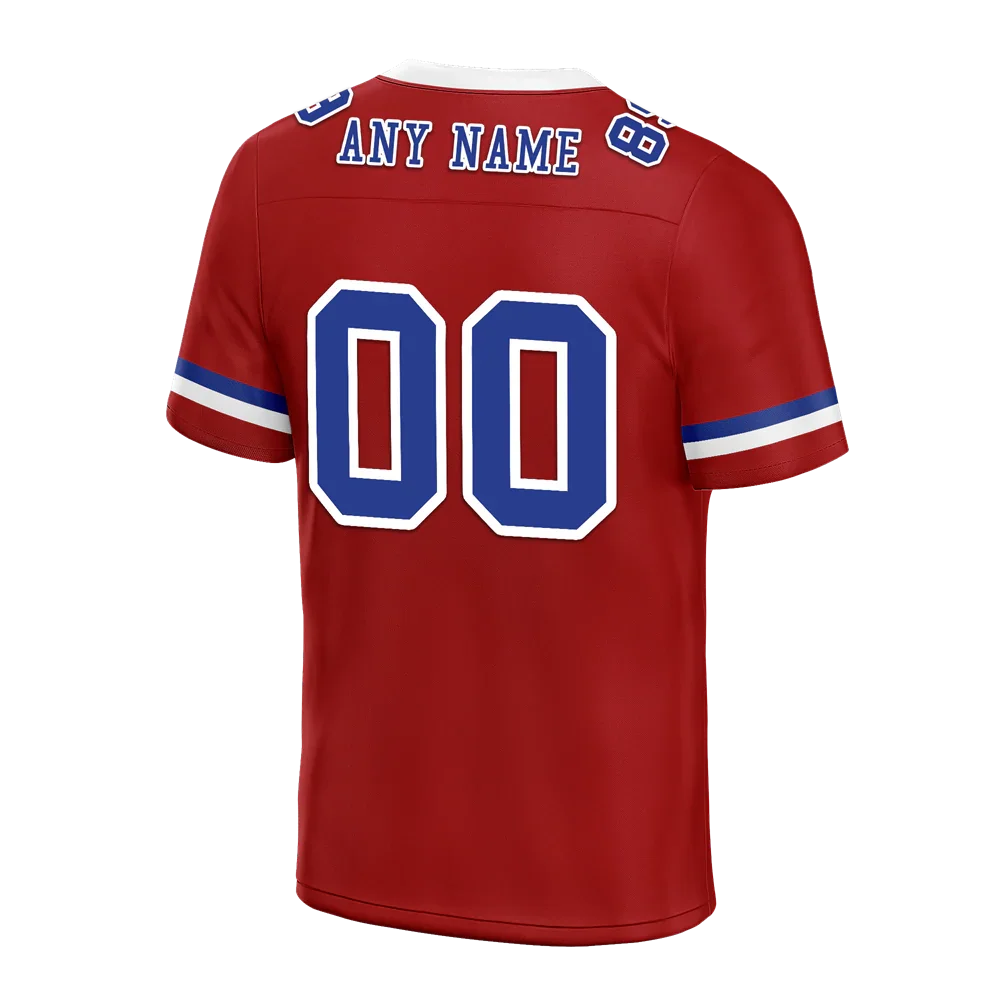 Custom Brown Classic Style Blue Personalized Authentic Football Jersey FBJ02-bc0f00f - Coolcustomize