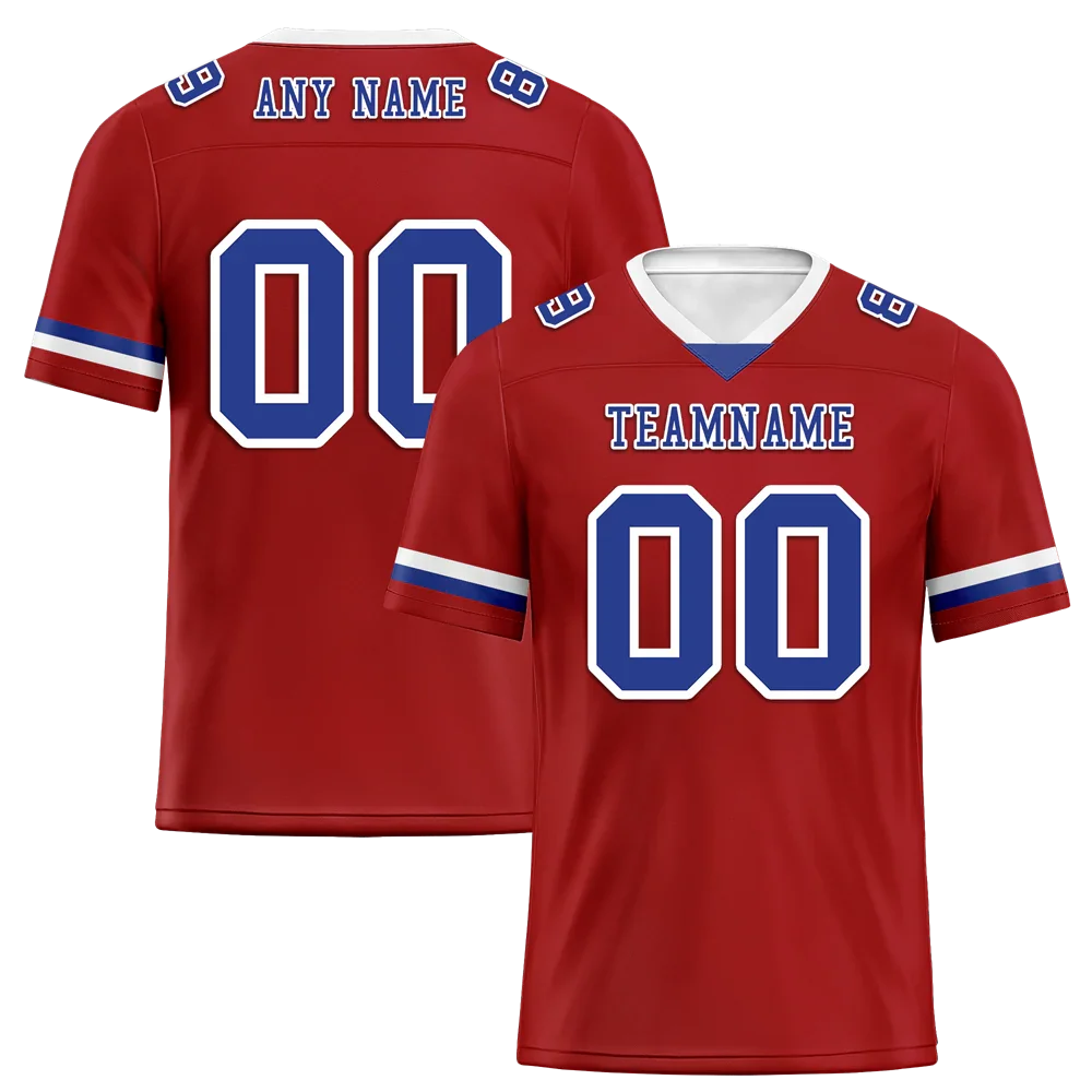 Custom Brown Classic Style Blue Personalized Authentic Football Jersey FBJ02-bc0f00f - Coolcustomize