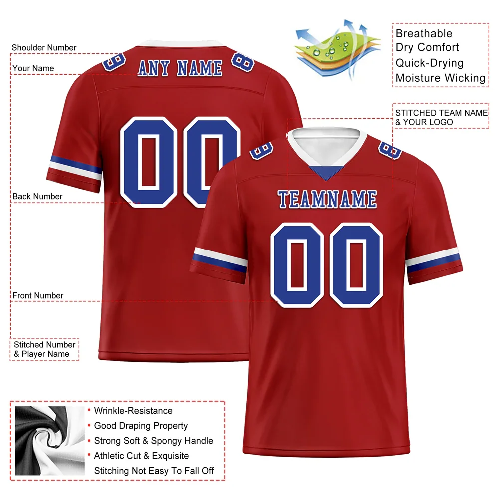 Custom Brown Classic Style Blue Personalized Authentic Football Jersey FBJ02-bc0f00f - Coolcustomize