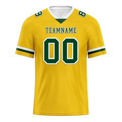 Custom Yellow Classic Style Green Personalized Authentic Football Jersey FBJ02-bc0f007