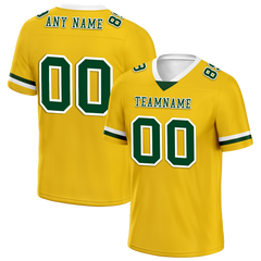 Custom Yellow Classic Style Green Personalized Authentic Football Jersey FBJ02-bc0f007