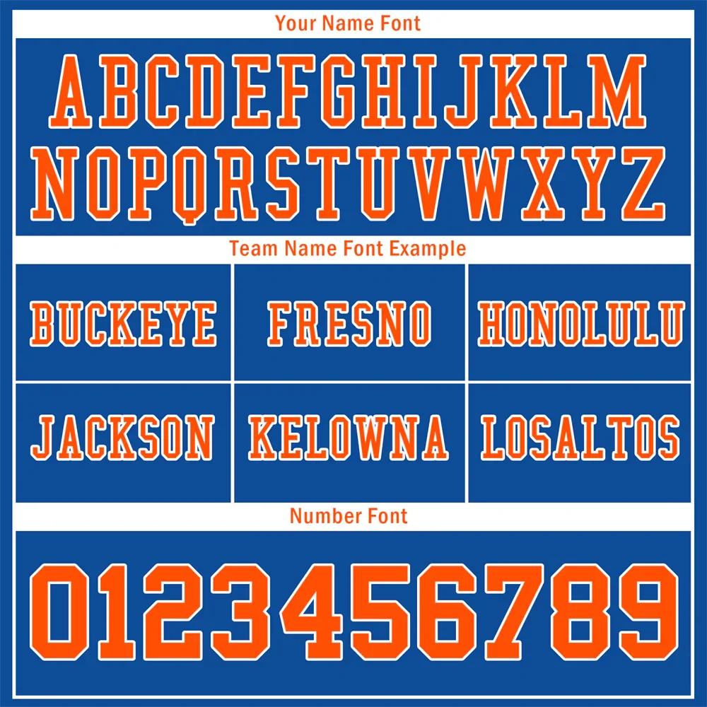 Custom Blue Classic Style Orange Personalized Authentic Football Jersey FBJ02-bc0f009 - Coolcustomize