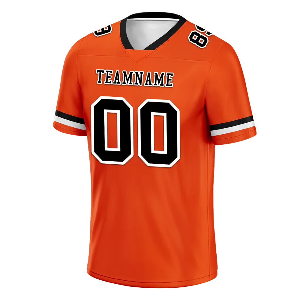 Custom Orange Classic Style Black Personalized Authentic Football Jersey FBJ02-bc0f0a0 - Coolcustomize