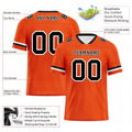 Custom Orange Classic Style Black Personalized Authentic Football Jersey FBJ02-bc0f0a0 - Coolcustomize
