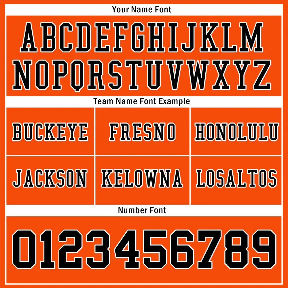 Custom Orange Classic Style Black Personalized Authentic Football Jersey FBJ02-bc0f0a0 - Coolcustomize