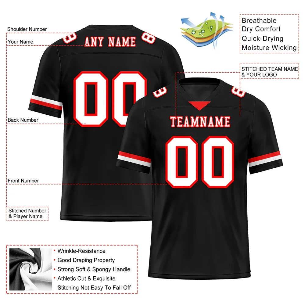 Custom Black Classic Style White Personalized Authentic Football Jersey FBJ02-bc0f0aa - Coolcustomize