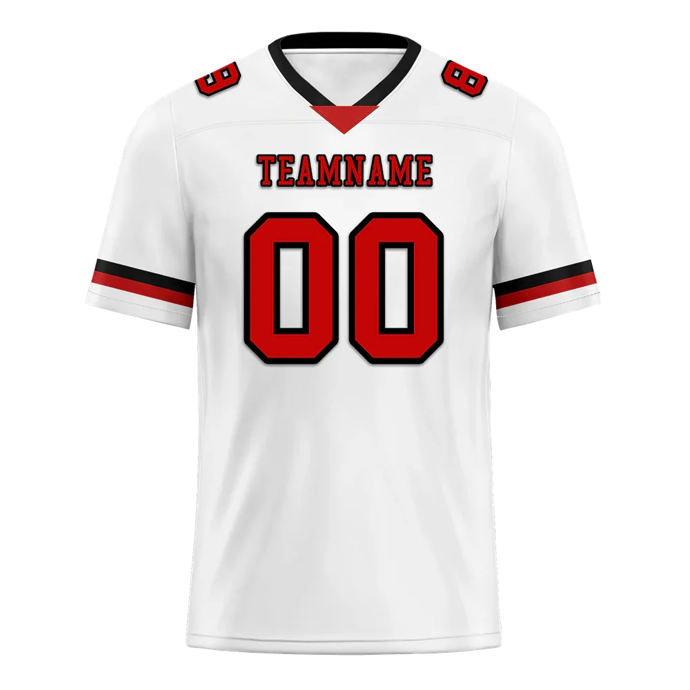 Custom White Classic Style Red Personalized Authentic Football Jersey FBJ02-bc0f0ab - Coolcustomize