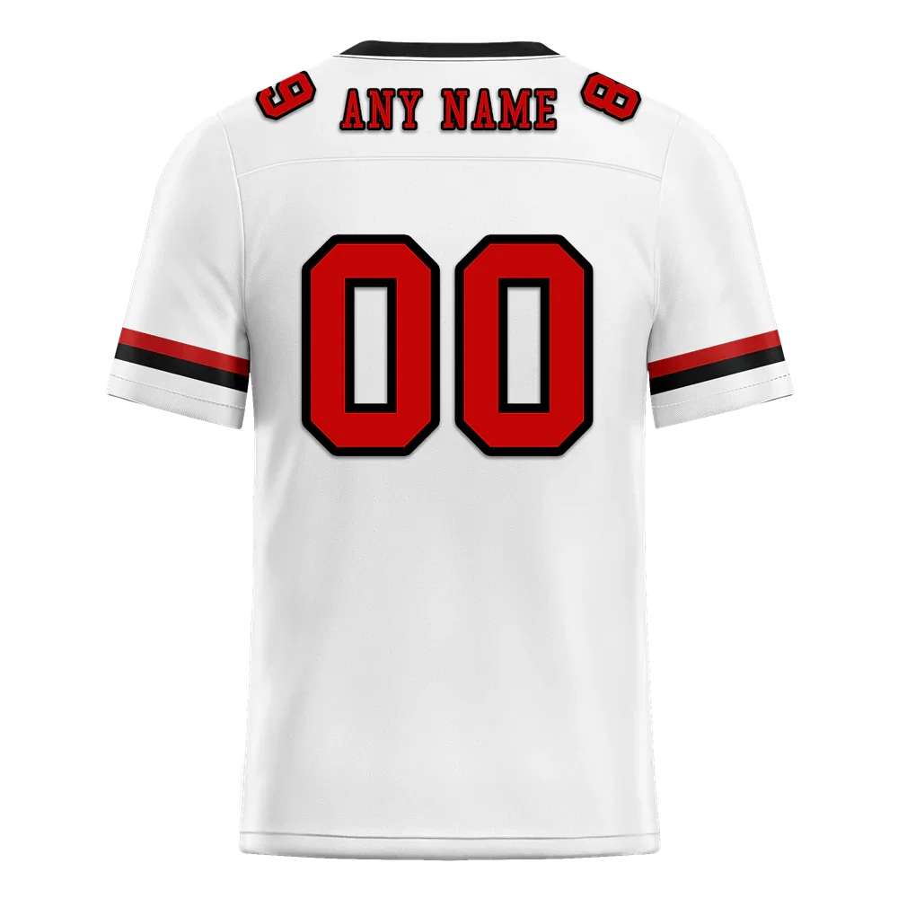 Custom White Classic Style Red Personalized Authentic Football Jersey FBJ02-bc0f0ab - Coolcustomize