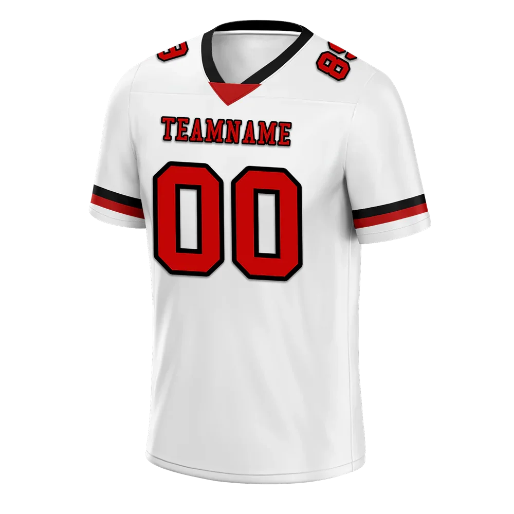 Custom White Classic Style Red Personalized Authentic Football Jersey FBJ02-bc0f0ab - Coolcustomize