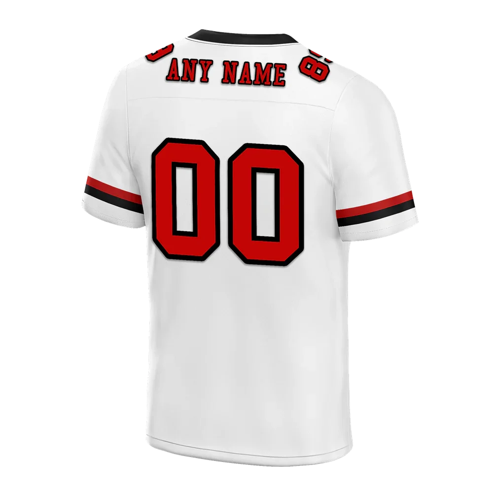 Custom White Classic Style Red Personalized Authentic Football Jersey FBJ02-bc0f0ab - Coolcustomize