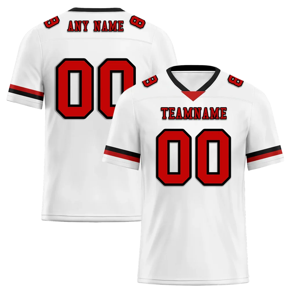 Custom White Classic Style Red Personalized Authentic Football Jersey FBJ02-bc0f0ab - Coolcustomize