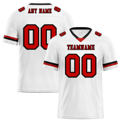 Custom White Classic Style Red Personalized Authentic Football Jersey FBJ02-bc0f0ab