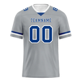 Custom Grey Classic Style Blue Personalized Authentic Football Jersey FBJ02-bc0f0ac - Coolcustomize
