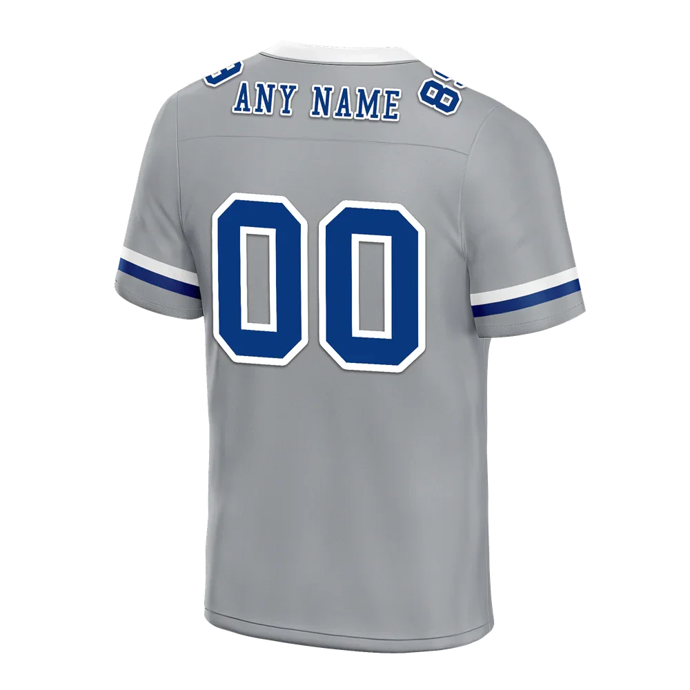 Custom Grey Classic Style Blue Personalized Authentic Football Jersey FBJ02-bc0f0ac - Coolcustomize