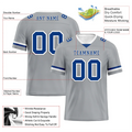 Custom Grey Classic Style Blue Personalized Authentic Football Jersey FBJ02-bc0f0ac - Coolcustomize